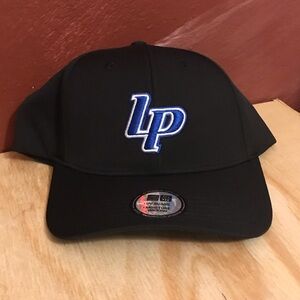 LP baseball style Black Cap with Blue LP Logo brand new with stickers one size